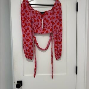 Sanctuary Red Floral Blouse